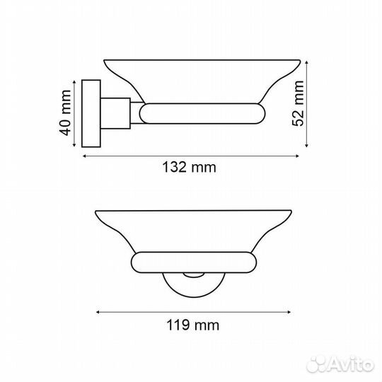 Мыльница Webert Rimini RI500101010, золото