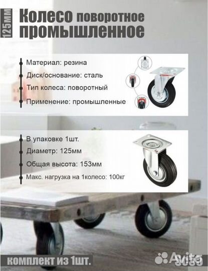 Колеса поворотное