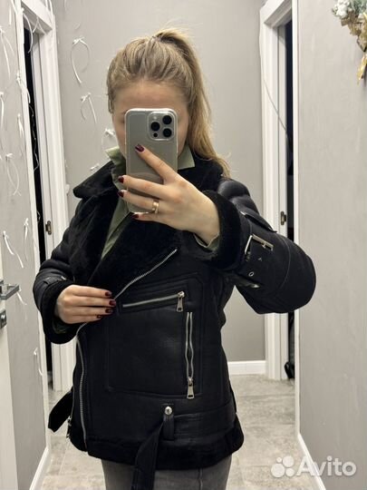 Дубленка авиатор женская 44-46