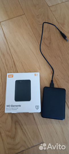 Внешний диск HDD WD Elements Portable 5 tb