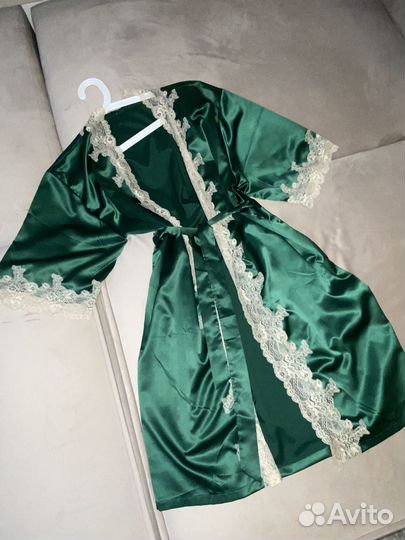 Халат женский шелковый