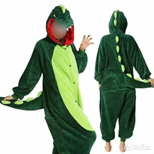 Кигуруми для взрослых дракон, динозавр