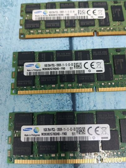 Серверная память 16GB DDR3 12800 Samsung REG ECC