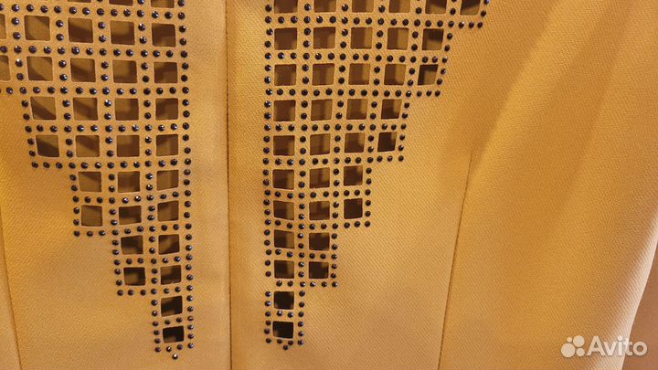 Платье, 44 размер, горчичного цвета