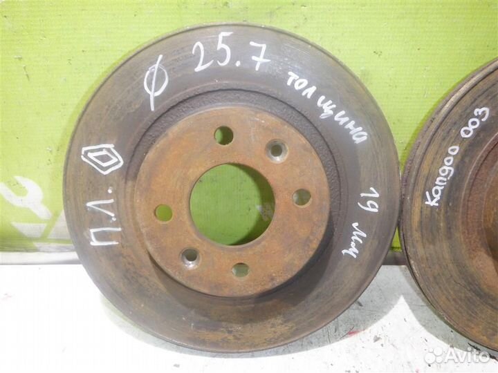 Диск тормозной передний вентилируемый Рено Кенгу