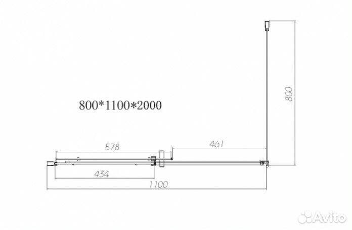 Душевой уголок Vincea Dice VSR-4D 110x80 Black