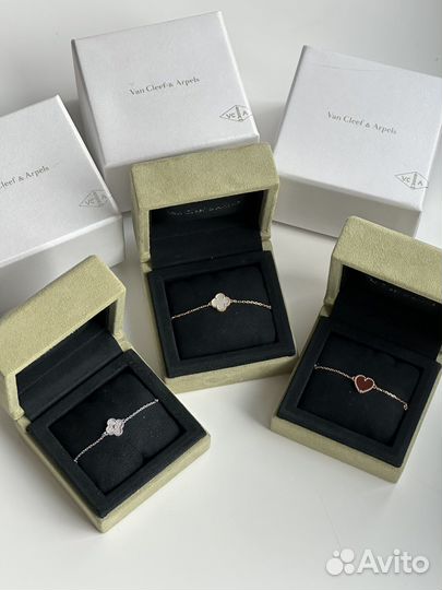 Van cleef браслет heart, alhambra, butterfly