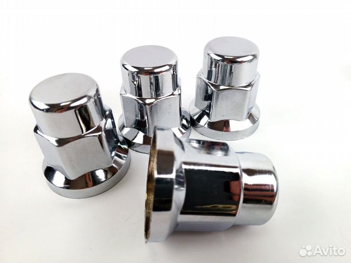 Колпачки высокие 33мм хром