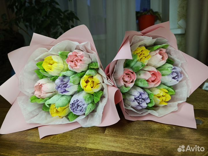 Тюльпаны из зефира