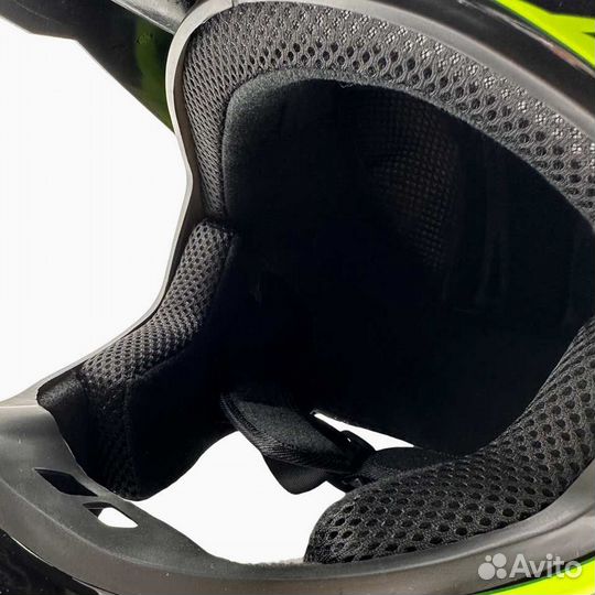 Мотошлем кроссовый Safebelt HF-115 черно-зеленый