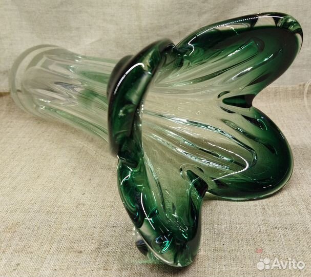 Ваза. Цветное Чешское стекло СССР