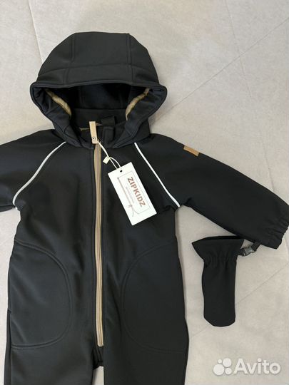 Комбинезон новый softshell 86 zipkidz черный