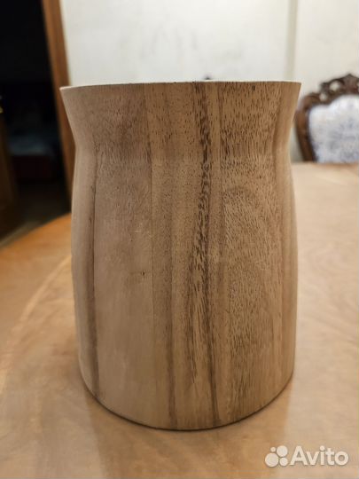 Горшок/банка/посуда деревянная для хранения