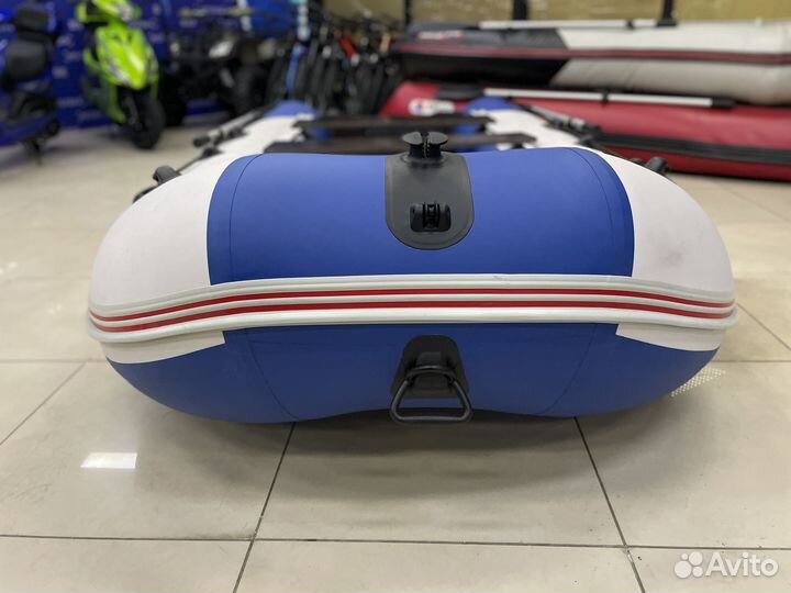 Лодка пвх Hunterboat Стелс 335 аэро синий/белый