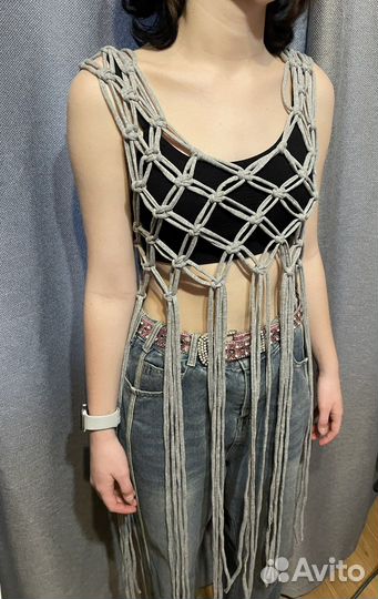 Топ Кроп-топ сетка