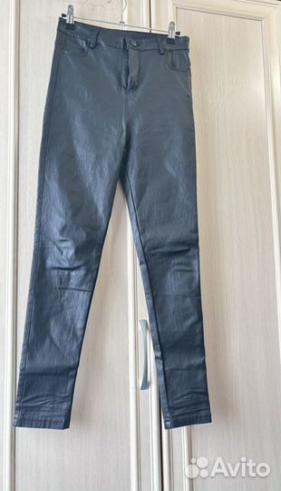 Кожаные брюки женские 44 46