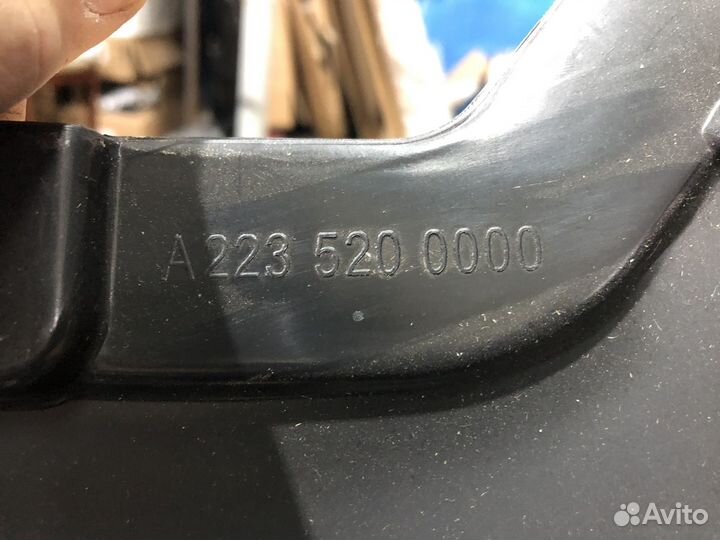 Защита переднего бампера mercedes S класс 223