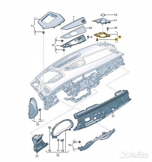 Кронштейн левый Audi Q7 4MB CVM002222 2015