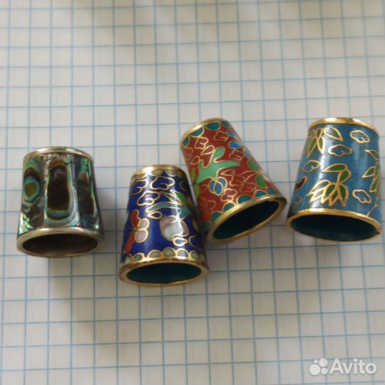 Напёрстки эмаль клуазоне и перламутр