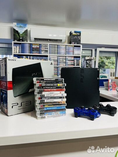 PS3 Slim + 82 Игры Гарантия 1 Год