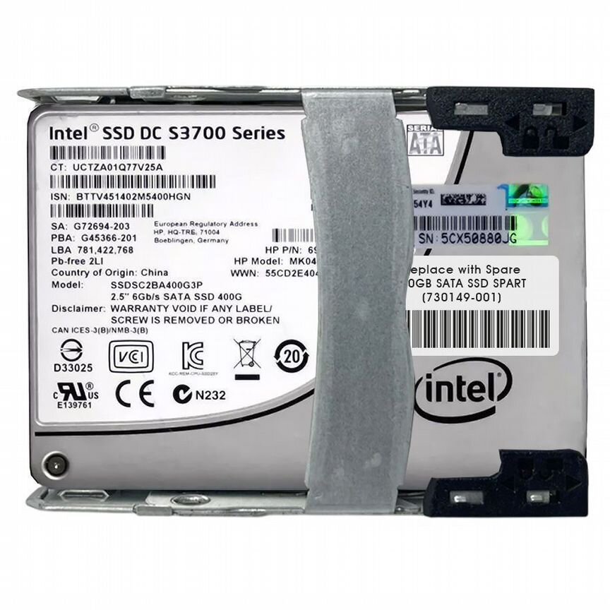 [730149-001] Жесткий Диск Hp 400gb Sata3 2,5" Ssd 730149-001