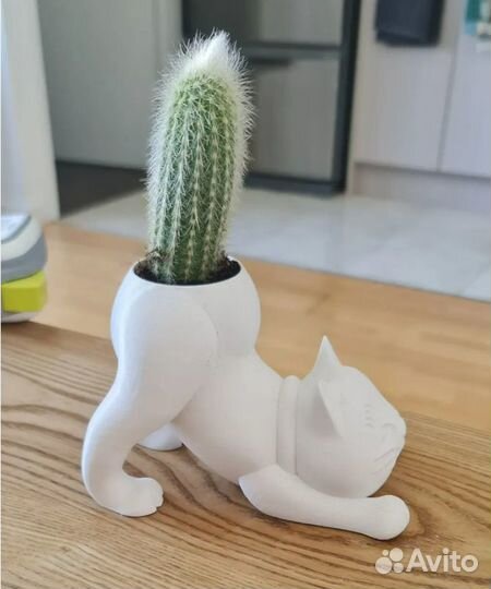 Горшок для растения Котик