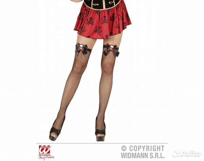 Чулки сеточка Пиратка карнавальные