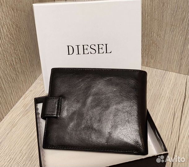 Мужской кожаный кошелёк Diesel black new