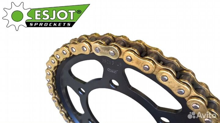 Цепь для мотоцикла esjot 530 EJX 108 звеньев золот