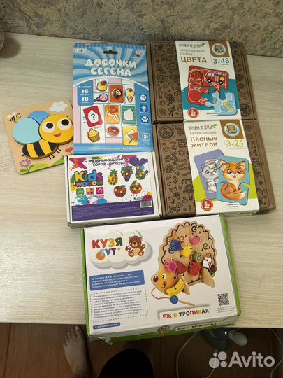 Деревянные развивающие игрушки сегена монтессори