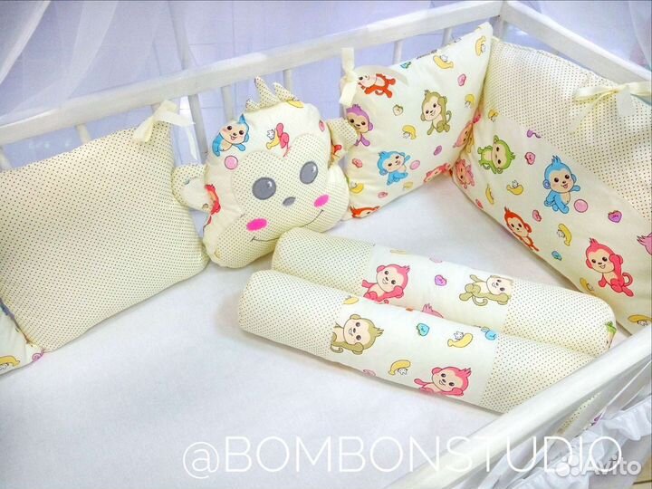 Бортики в детскую кроватку новые