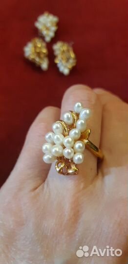 Серьги, кольцо и кулон 