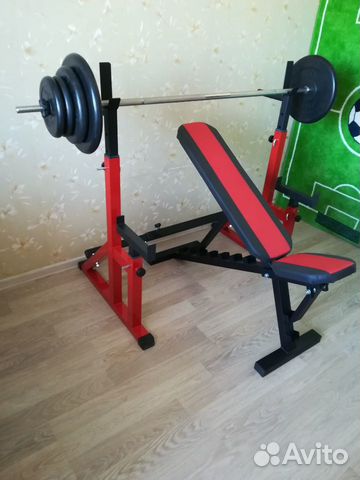 Набор для жима Викинг скамья стойки штанга