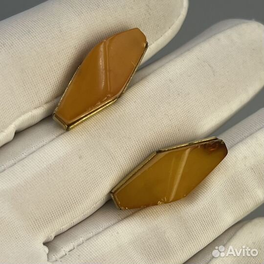 Запонки янтарь СССР