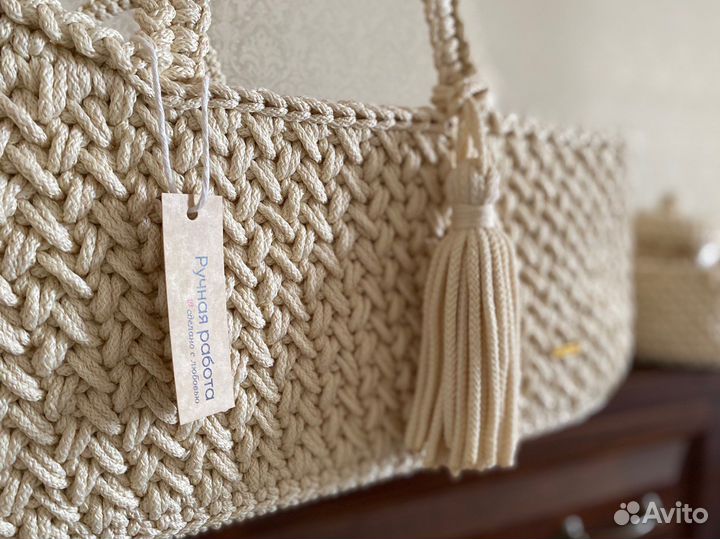 Вязанная люлька переноска