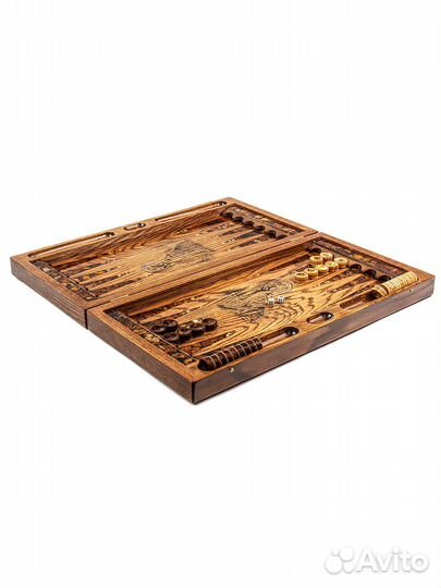 Нарды ручной работы Клен и Натуральный Янтарь