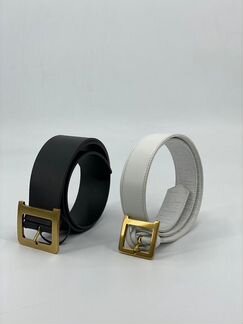 Женский ремень пояс Dior Диор черный белый кожа