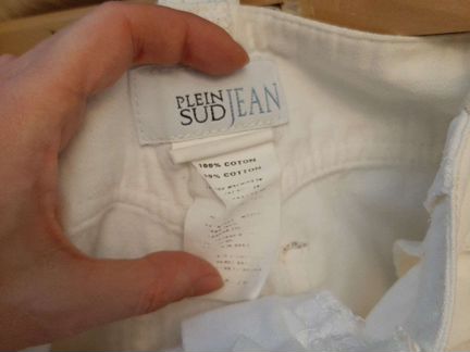 Юбка из белой джинсы плин сюд джинс р44