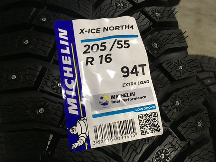 205 55 16 Michelin X-Ice North 4 зимние шины Новые