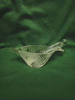 Икорница хрустальная с ложкой