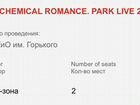 2 билета в фан зону My Chemical romance Park live