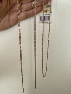 Цепь из серебра с позолотой