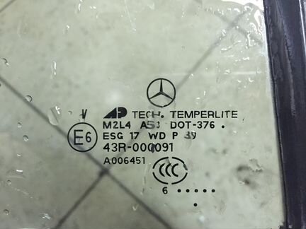 Задняя форточка правая, левая Мерседес ML 164