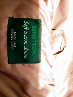 Зимнее пальто на девочку Benetton. пух. 150-165