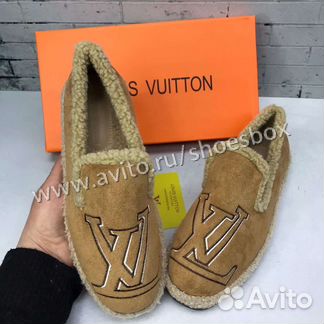 Эспадрильи Louis Vuitton с мехом
