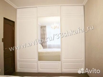 Двери-купе с класической фрезеровкой шк-63