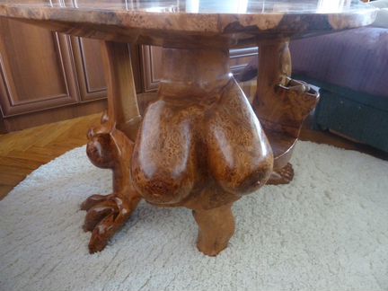 Стол ручной работы, кап карагача, эксклюзив, новый