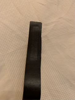 Кожаный ремень, черный, на липучке