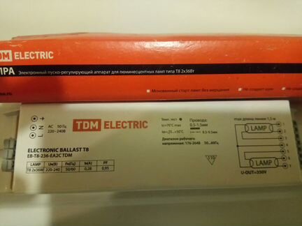 Эпра 2х36 Вт EB-T8-236-2AC TDM
