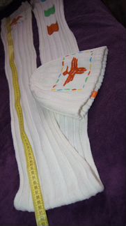 Продаю комплект зимние, шапка + шарф для девочки